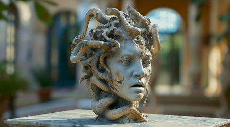 Ancient Greek Mythological Statue of Medusaの素材
