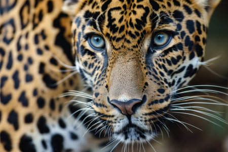 Close-up of a Jaguar Staring Intentlyの素材
