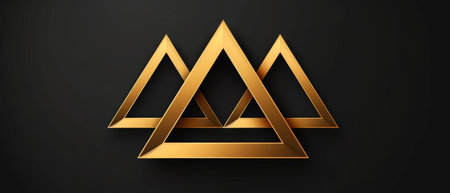 Golden Triangles on a Black Backgroundの素材