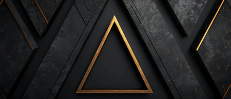 Elegant black and gold geometric backgroundの素材