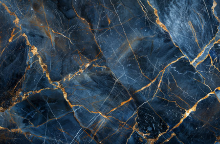Elegant blue and gold marble textureの素材