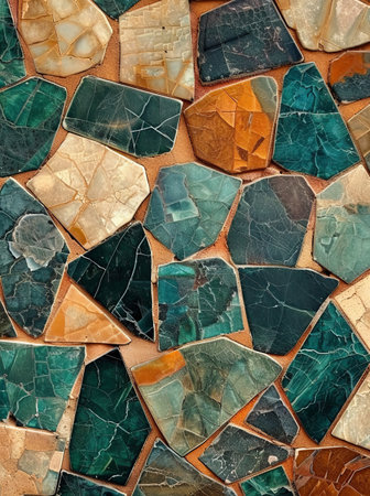 Colorful mosaic tiles textureの素材