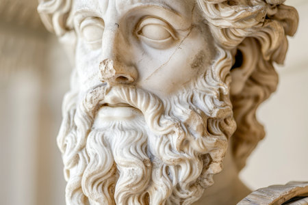 Close-up of an Ancient Greek Sculptureの素材