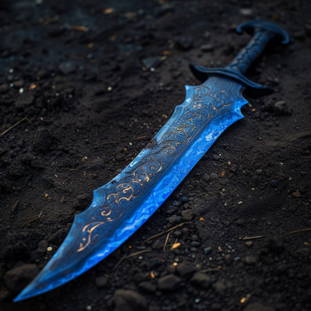 Mystical Sword Embedded in Dark Earthの素材