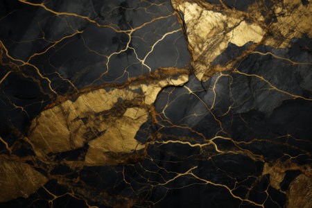 Elegant black and gold marble textureの素材