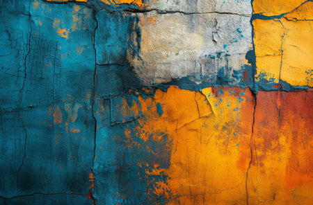 Vibrant abstract grunge wall textureの素材