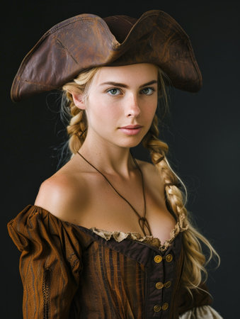 Portrait of a Woman in Pirate Costumeの素材