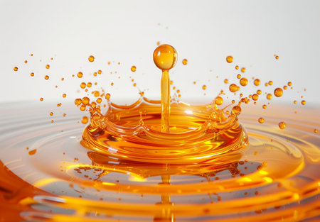 Vibrant Orange Liquid Splashの素材