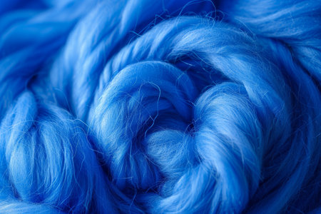 Close-up of Twisted Blue Fibersの素材