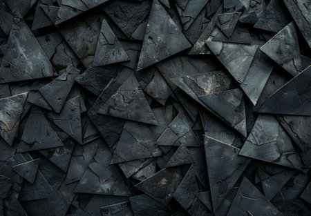 Abstract dark stone texture with geometric shapesの素材