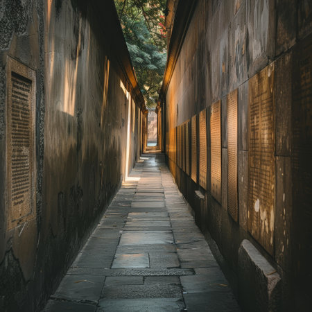 Mysterious alleyway in an ancient cityの素材