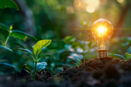 Sustainable energy and environmental conservation conceptの素材