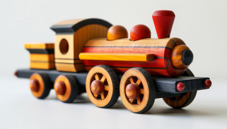Colorful Wooden Toy Trainの素材