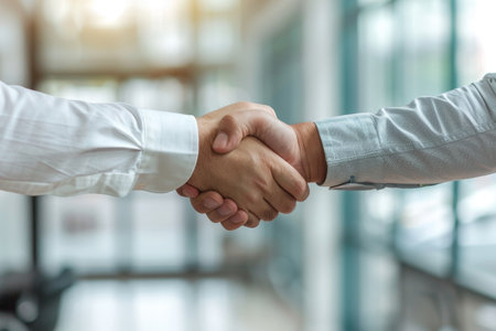 Successful business partnership handshakeの素材