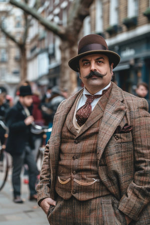 Dapper gentleman in vintage attireの素材