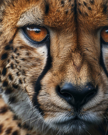 Intense gaze of a wild animalの素材