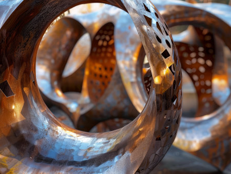 Intricate Glass Sculpture Reflecting Lightの素材