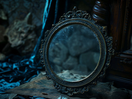 Antique Mirror in Dark Moody Settingの素材