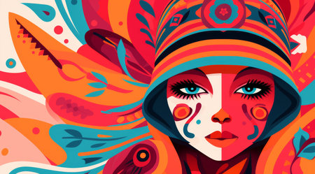 Vibrant Artistic Portraitの素材