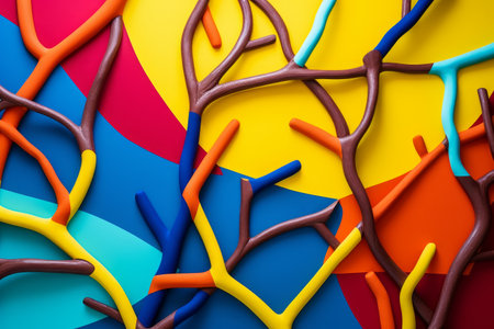 Colorful abstract shapes and patternsの素材