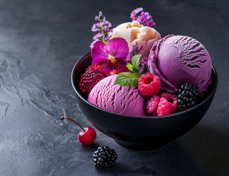 Assortment of Colorful Desserts and Berriesの素材