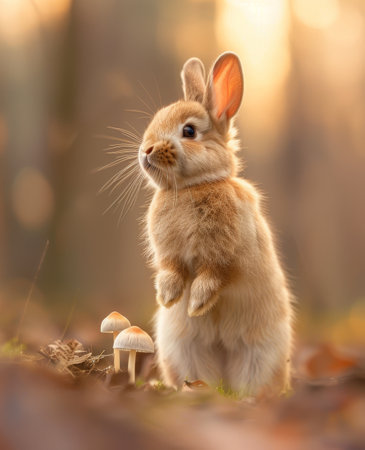 Adorable rabbit in a natural settingの素材