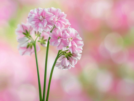 Delicate pink dahlia flowers in bloomの素材