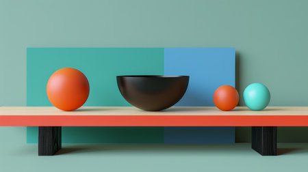 Colorful modern still life with geometric shapesの素材