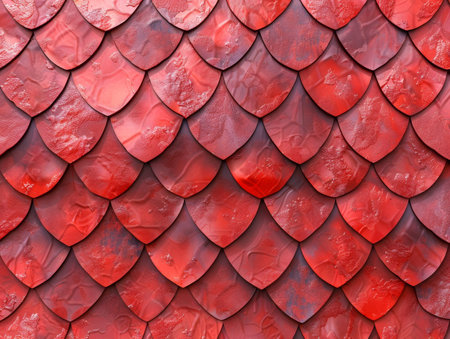 Vibrant red scales patternの素材