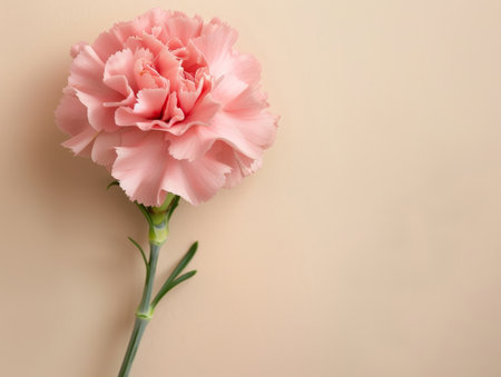 beautiful pink carnation flowerの素材
