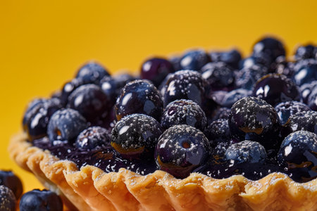 Delicious blueberry tart with fresh berriesの素材