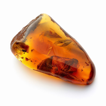 Amber gem with natural inclusionsの素材
