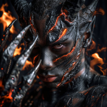 Fiery Warrior Portraitの素材