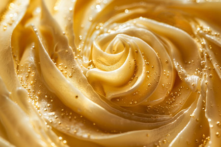 Closeup of a beautiful golden rose with water dropletsの素材