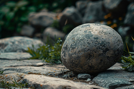 Weathered rock formation in natural settingの素材