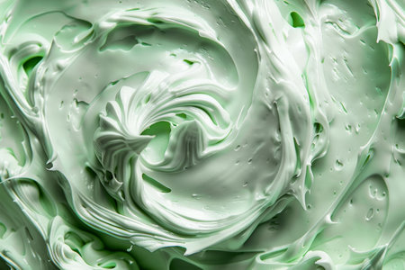 Swirling green and white abstract backgroundの素材
