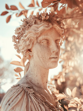 Ethereal autumn goddess statueの素材