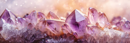 Sparkling amethyst crystal clusterの素材