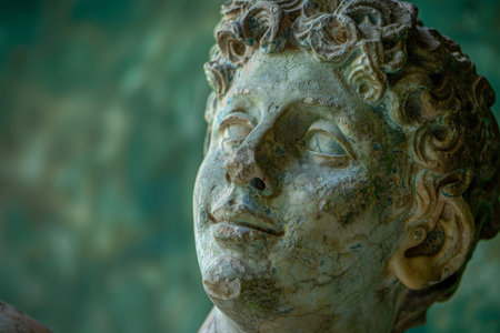 ancient stone sculpture with intricate detailsの素材