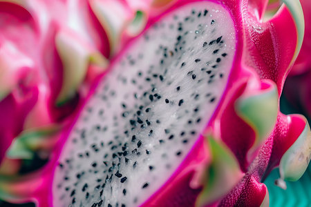 Vibrant pink tulip petals with water dropletsの素材