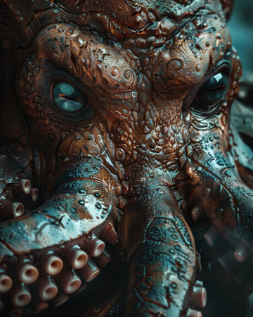 Intricate Alien Creature Close-Upの素材