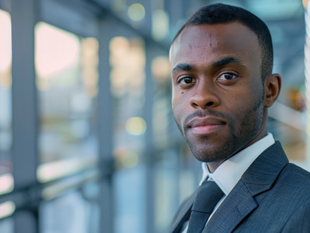 serious young businessman in suitの素材