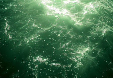 Mesmerizing green ocean wavesの素材