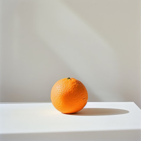 Juicy orange fruit on white backgroundの素材