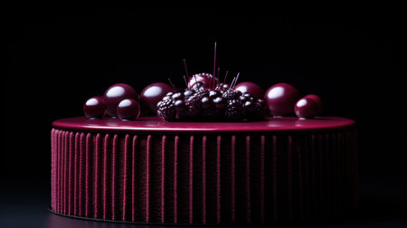 Delectable dessert with dark berriesの素材