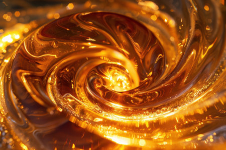 Swirling golden liquidの素材