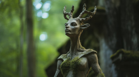 Mysterious forest creature statueの素材