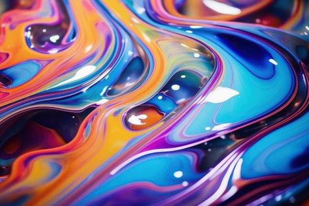 Vibrant abstract fluid art backgroundの素材