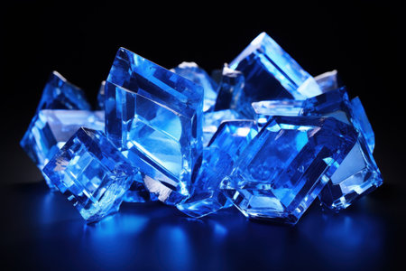 Stunning blue crystal formationの素材