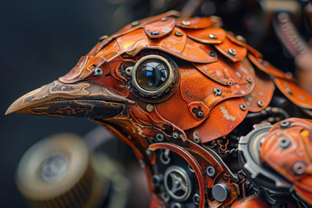 Intricate mechanical steampunk-inspired deviceの素材